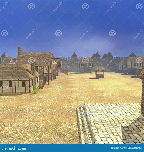 Medieval Town - Square Royalty Free Stock Images - Image: 23517999