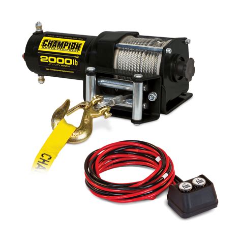 Champion Power Equipment Electric Towing Winch 2000 Lb ATV UTV Kit