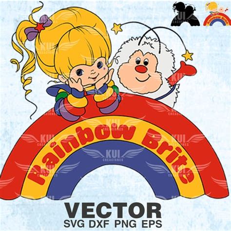 Vector Rainbow Brite S Svg Png Dxf Eps Molde Para Etsy