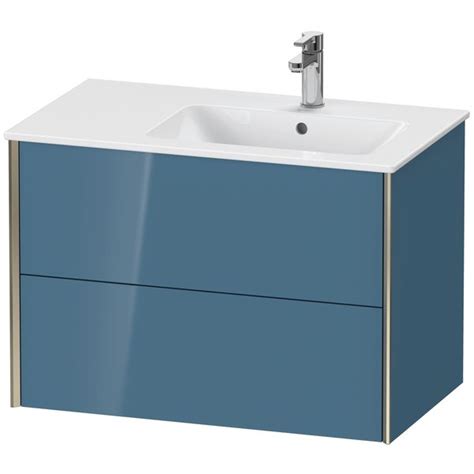 Duravit Xviu Wall Mounted Vanity Unit Stone Blue High Gloss XV41590B147