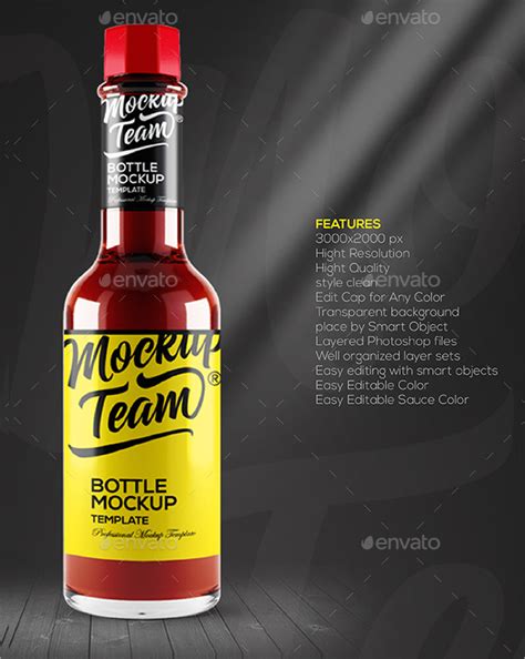 Sauce Bottle Mockup Psd 17 Free And Premium Download