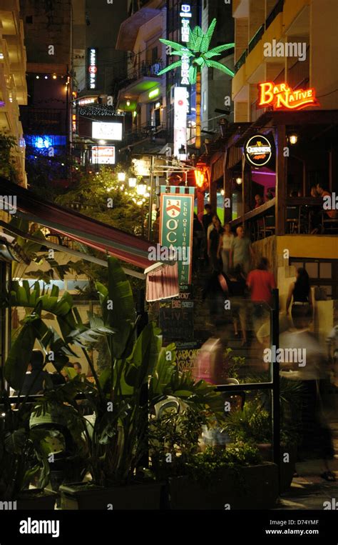 People Hanging Out At Night In Paceville District Heavily Populated