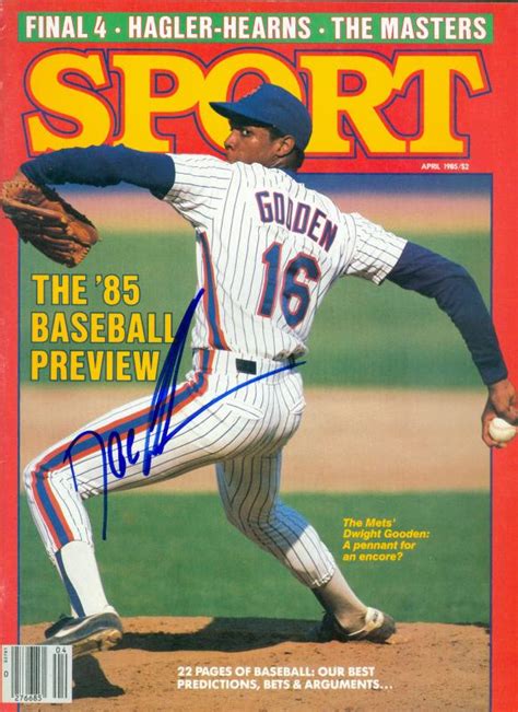 Dwight Gooden Autographed Sport Magazine New York Mets World Series