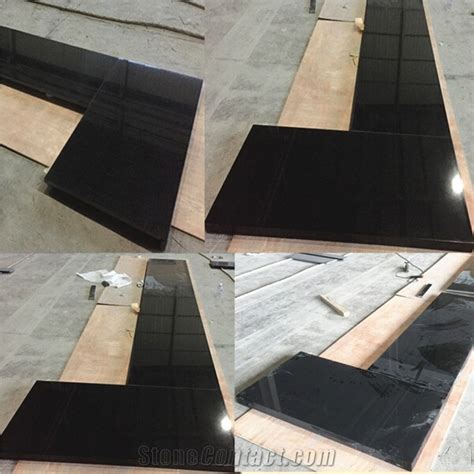 China Pure Black Granite Peninsula Countertop Benchtop Cheapest Price