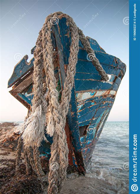 Old Wrecked Boat On The Beach Stock Photo Image Of Sand Coastal