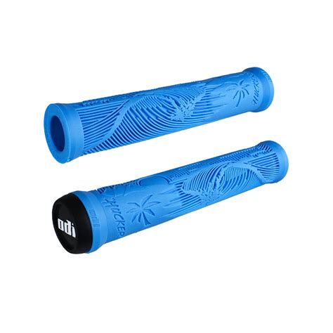 Odi Hucker Signature Handlebar Grips Bmx Flangeless 160mm Blue