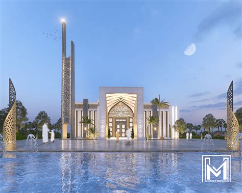 Modern Mosque In Sharjah On Behance Mosque Architecture Mosque