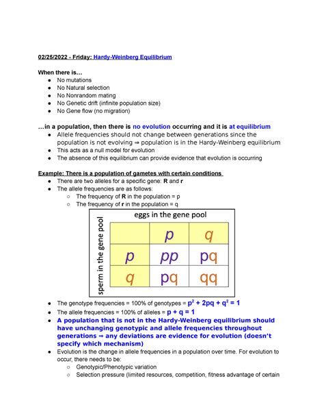 Genetic Equilibrium Example