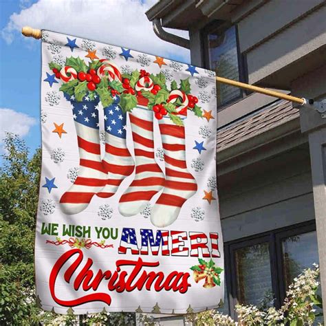 We Wish You Ameri Christmas American Flag Tpt1255f Flagwix