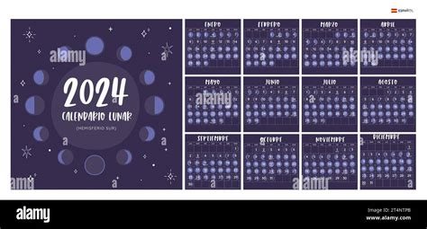 2024 Calendario Fases Lunares Previstas Desde El Hemisferio Sur Texto