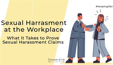 Proving Sexual Harassment In Unfair Dismissal Claims Donovan And Ho