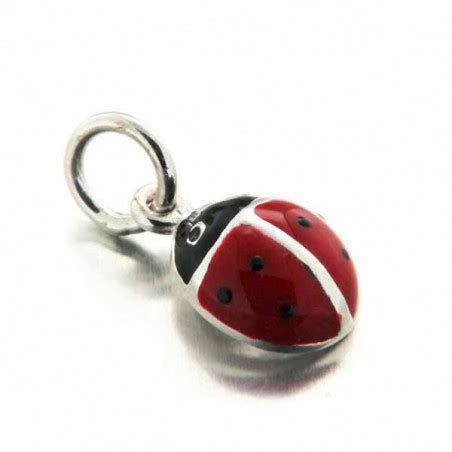 Pendentif Coccinelle En Argent Et Mail