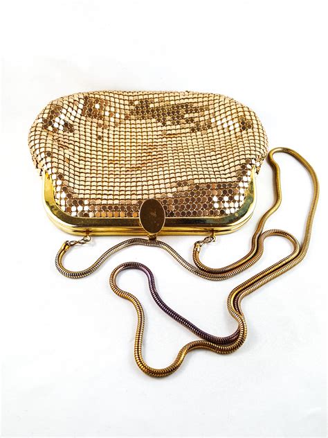 Magnificent Vintage 1950 S Gold MESH Evening Bag