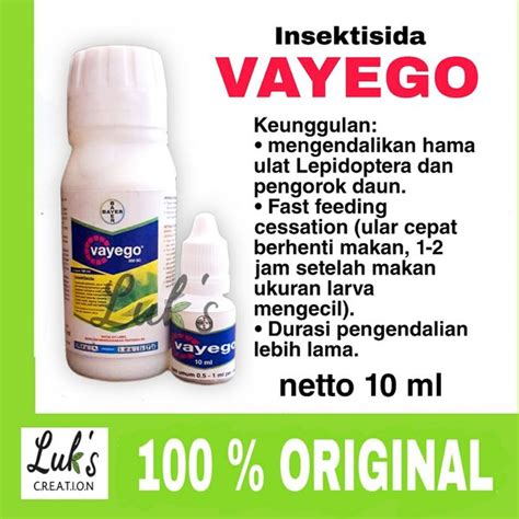 Jual Vayego Sc Bayer Insektisida Sistemik Pembasmi Hama Ulat Ml