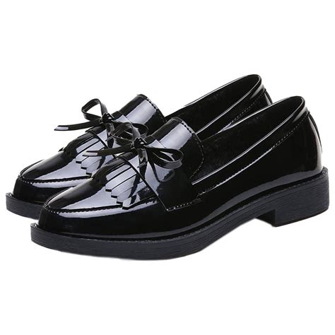 Lovskoo 2024 Loafers for Women Leather Slip-On Tassel Leather Top ...