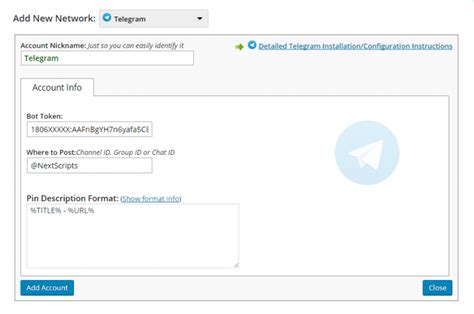 Setupinstallation Telegram Social Networks Auto Poster Nextscripts