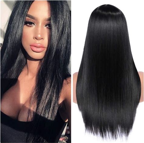 Long Straight Black Wigsynthetic Long Black Wigs For Womencosplay Black Wig For