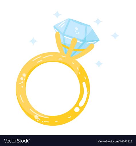 Diamond ring Royalty Free Vector Image - VectorStock