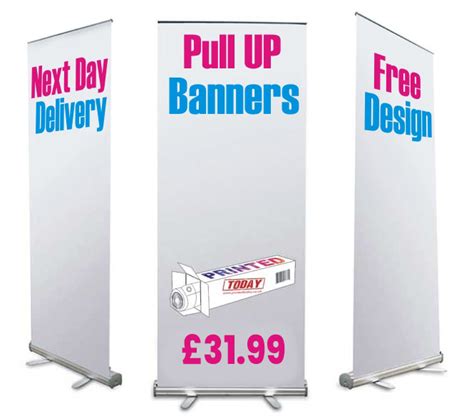 Pull Up Banners Stands Next Day Delivery Printed Today