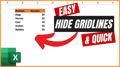 How To Hide Gridlines In Excel Youtube