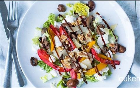 Deze Heerlijke Zomerse Salade Met Gebakken Champignons Geitenkaas En