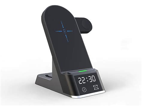 6 In 1 Wireless Charger Stand With Time Clock Alarm TechSpot