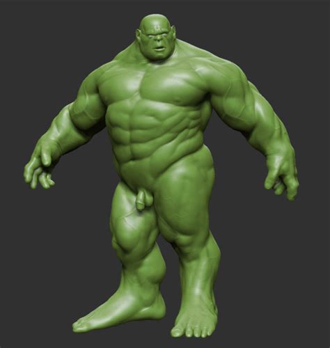 Graphite S Hulk Green Nudity Zbrushcentral