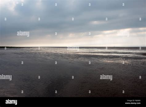 Southport Beach during low tide. Sunny weather Stock Photo - Alamy