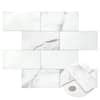 Sunwings Subway Carrara Marble 12 In X 12 In White Peel And Stick