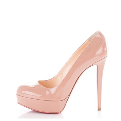 Christian Louboutin Patent Bianca 140 Pumps 40 Nude 176104 Fashionphile