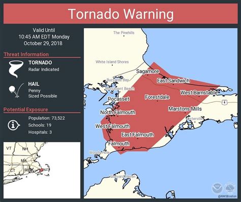 Tornado Warning Issued For Part Of Cape Cod Marthas Vineyard