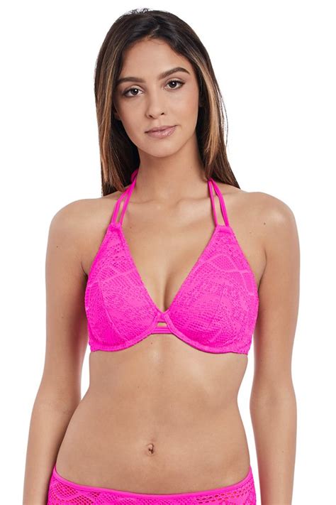 Freya Sundance Underwire Bandless Halter Bikini Top AS3971 Women S