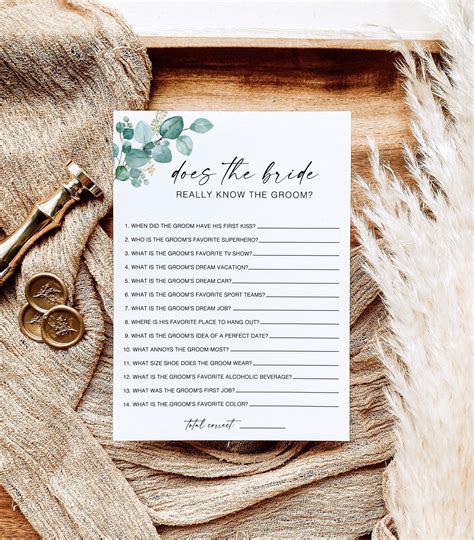 Simple Bridal Shower Game Minimalist Does The Bride Really Know The