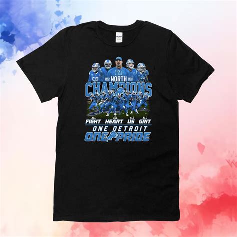 Lions Nfc North Champions One Detroit One Pride T Shirt