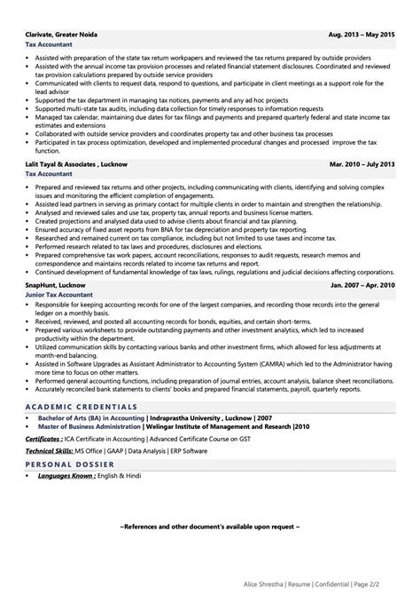 Free Professional Resume Template For Accounting Professional Foptrun