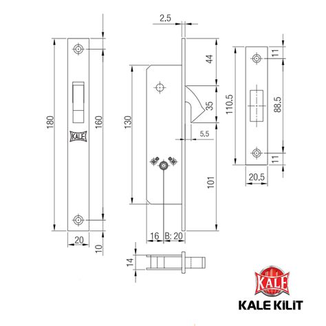 Cerradura Pico De Loro Angosta Llave Cruz Marca Kale Kilit Ref 201F