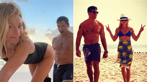 Kelly Ripa And Mark Consuelos Swimsuit Photos Beach Pics