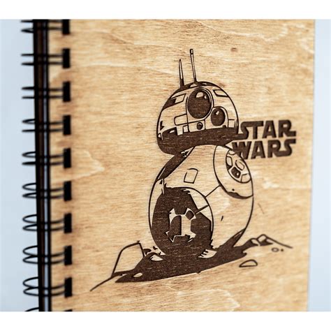 Agenda Din Lemn Personalizata Prin Gravura Bb Star Wars Vintage