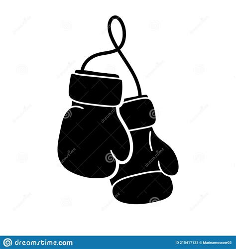 Par De Guantes De Boxeo En La Cuerda Silueta Doodle Icono Ilustraci N