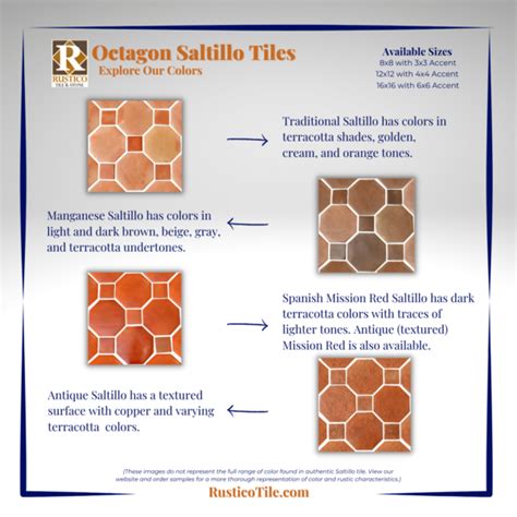 Octagon Saltillo Tile | Handmade Mexican Tile Designs | Rustico Tile