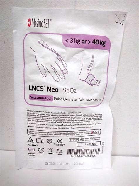 New Masimo Set Lncs Neo Spo Neonatal Adult Pulse Oximeter