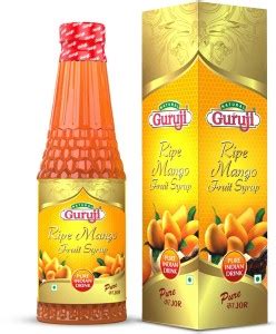 Jai Guruji Ripe Mango Fruit Syrup Sharbat Instant Refreshing Drink For