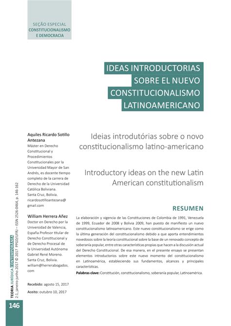 PDF Ideas Introductorias Sobre El Nuevo Constitucionalismo