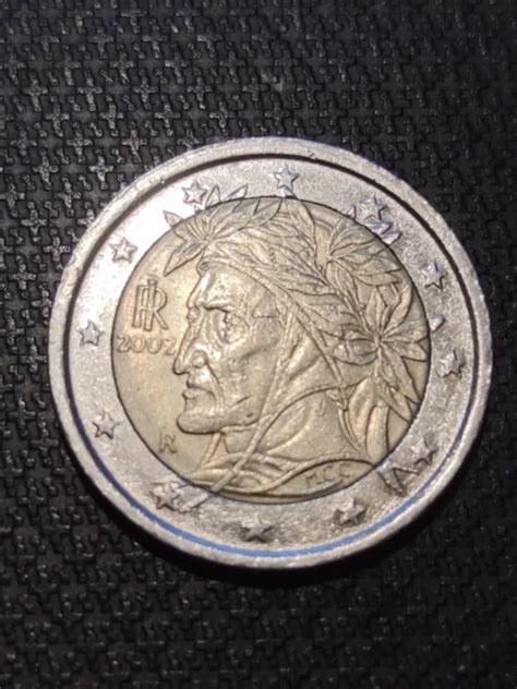 Pi Ce De Monnaie Italie Euro Dante Alighieri Tranche Type A