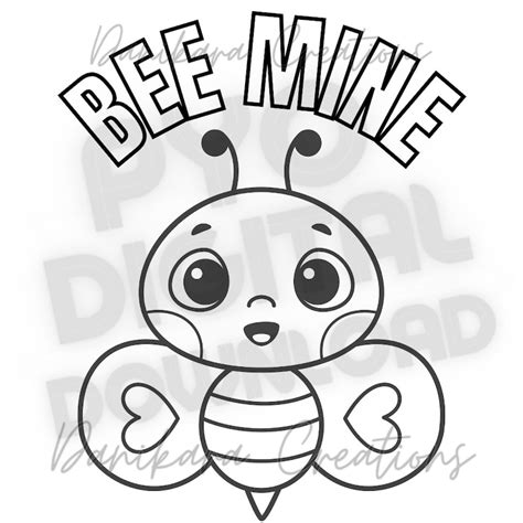 Bee Mine Valentine S Day Paint Your Own Cookie Bee Mine Valentines Paint Your Own Png Pyo