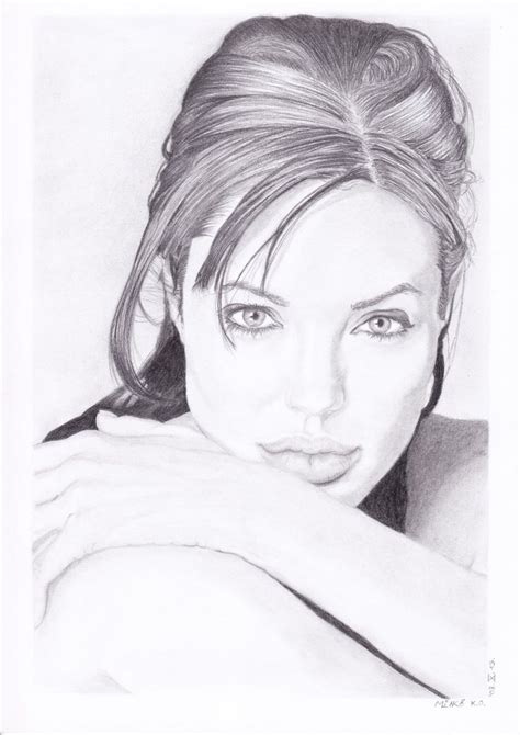 Angelina Jolie Celebrity Drawings Art Drawings Sketches Angelina