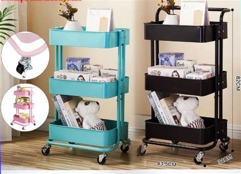 Ripley CARRITO ORGANIZADOR MULTIUSO CON RUEDAS DE COCINA 3 NIVELES NEGRO