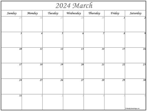 March 2024 Blank Calendar Pages Online Kassi Matilda