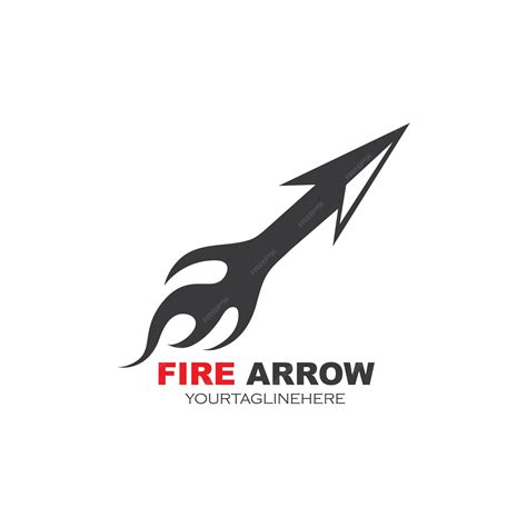 Premium Vector Fire Arrow Icon Vector Illustration Logo Template Design