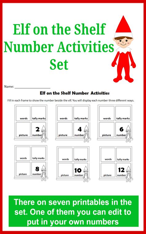 Printable Elf On The Shelf Activities